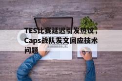 开云官方体育app官网-TES比赛延迟引发热议，Caps战队发文回应技术问题